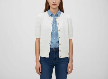 sweter z krótkim rękawem męski: VRS, Kardigan damski, rozmiar S — 7