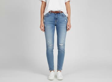 jeansy damskie przecierane: Jeansy damskie, rozmiar S — 6