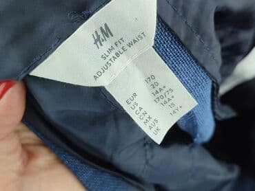 spodnie woskowane matowe: Material trousers, H&M, 15 years, 170, condition - Very good — 4