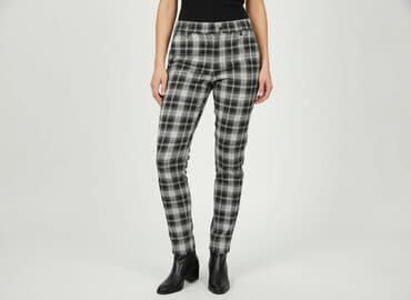 ubrania dla puszystych kraków: Spodnie materiałowe damskie, rozmiar M — 6