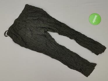 spodnie ze ściągaczem na dole: Material trousers for women, size S — 4