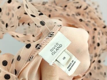 czarne bluzki w biale grochy: River Island, Bluzka damska, 3XL — 4