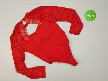 h m body koronkowe czerwone: Body damskie, rozmiar S — 3