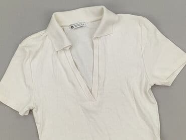 zara koszulka z prązkowanej dzianiny: Zara, Damska koszulka polo, M — 1