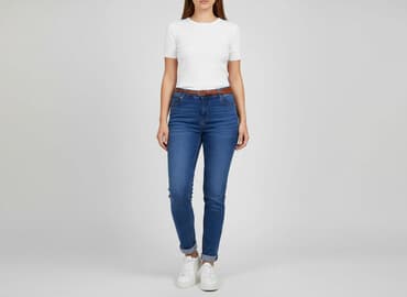 legginsy czerwone pepco: F&F, Legginsy Eleganckie damskie, rozmiar S — 6