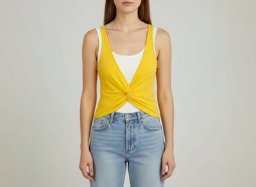 koszulka na ramiączkach jedwabna: T-shirt damski, rozmiar S — 7