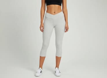 legginsy ciążowe szare: Legginsy Krótkie damskie, rozmiar S — 5