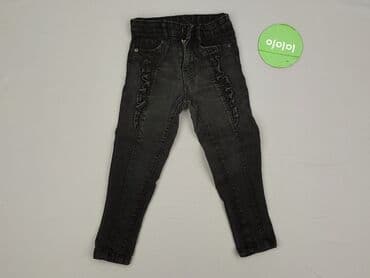 bluzka czarna: Spodnie jeansowe, Little kids, 3-4 lat, 104, stan - Idealny — 2