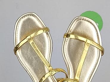 biale klapki hermes: H&M, Sandały damskie, rozmiar 39 — 5