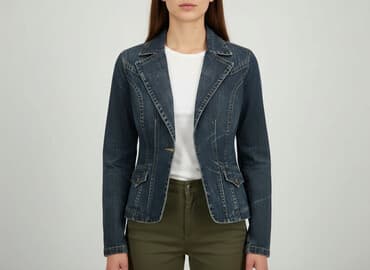 kurtka jeansowa z futerkiem bershka: Bershka, Kurtka jeansowa damska, rozmiar S — 1