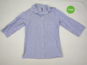 koszula damska w niebieskie paski: Women`s shirt, size L — 3