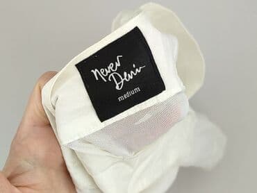 biała bluzka z dekoltem v: Women's blouse, size M — 5