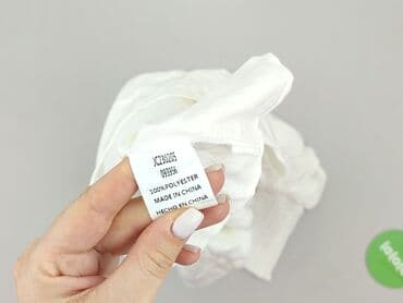 biała bluzka ze stójką damska: Bluzka damska, rozmiar M — 4