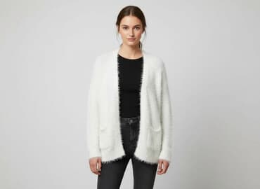sweter z misiem bershka: Bershka, Kardigan damski, rozmiar S — 6