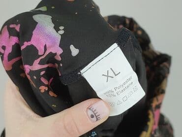 legginsy z wysokim stanem czarne: Legginsy Sportowe damskie, XL — 4