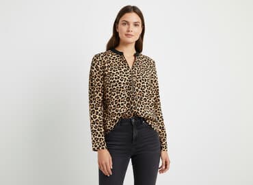 bluzka damska w panterkę: Bluzka damska, rozmiar M — 1