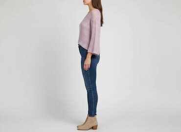 liliowa bluza damska: Bluzka damska, rozmiar M — 5