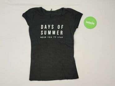 czarne koszulki damskie z nadrukiem: Sinsay, Футболка жіноча, розмір S — 3