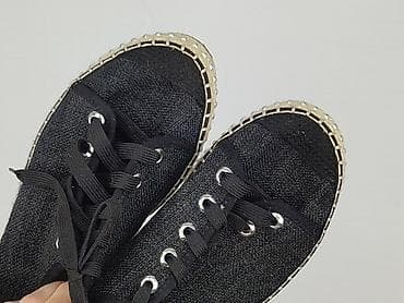 befado: Damskie espadryle DeeZee, rozmiar 38. - Kolor: czarny - Cholewka — 6