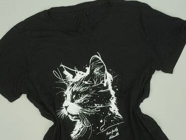 czarne koszulki damskie z nadrukiem: Футболка жіноча, розмір S — 1