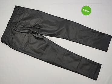 Ubrania męskie: H&M spodnie męskie Slim Fit – czarne, z efektem skóry - Krój — 3