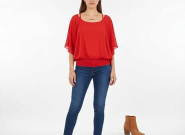 bluza z czerwonym napisem: INSTYLE, Bluzka damska, rozmiar M — 7