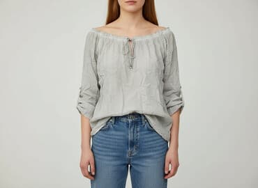 szara bluzka damska: Bluzka damska, rozmiar S — 6