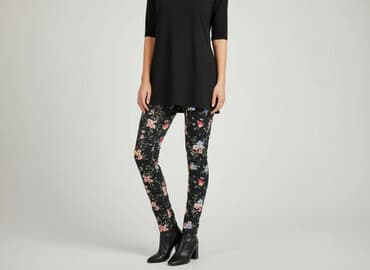 leginsy w kwiaty: Sinsay, Legginsy Eleganckie damskie, rozmiar S — 6