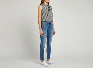 hm bluzki z krótkim rękawem: H&M, Bluzka damska, rozmiar 2XS — 8