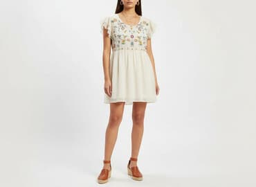 sukienka z haftowanymi kwiatami: Clockhouse, Sukienka damska, rozmiar M — 6