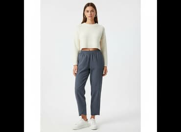 kuloty damskie jeansy: Spodnie materiałowe damskie, rozmiar S — 6