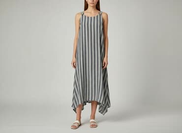 zara sukienki lniane włoskie: Italian Style, Sukienka damska, rozmiar S — 6