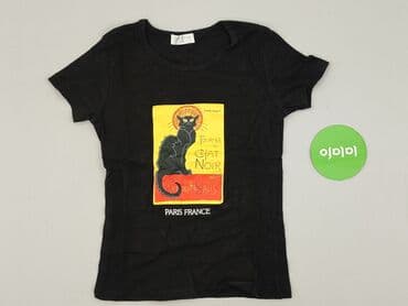czarne koszulki damskie z nadrukiem: Футболка жіноча, розмір S — 2