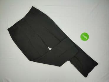 spodnie z wysokim stanem czarne eleganckie: Material trousers for women, size M — 2