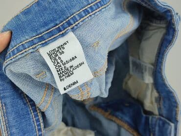 hm krótkie spodenki dzins low waist: H&M, Szorty damskie, rozmiar S — 4