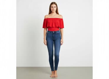 hm bluzka z odkrytymi ramionami: Boohoo, Bluzka damska, rozmiar S — 6