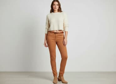 jeansy damskie 7 8 allegro: BStyle, Jeansy damskie, rozmiar M — 7