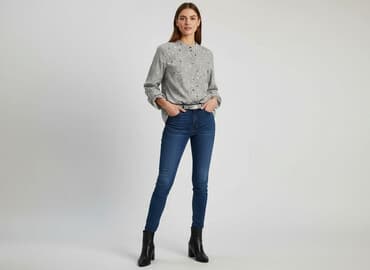 zara bluzki jedwabne: Bluzka damska, rozmiar M — 6