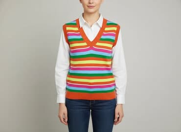 ubrania w stylu lat 80: Kamizelka damska, rozmiar M — 6