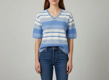 sweter w paski: Sweter damski, rozmiar L — 5