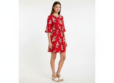 czerwone sukienki plus size: Sukienka damska, rozmiar S — 1