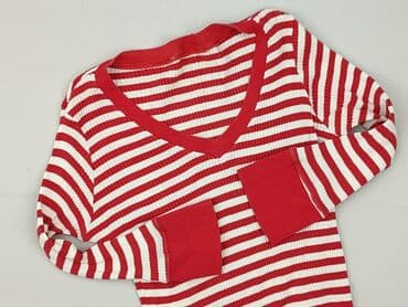 czerwona bluzka z dekoltem v: Bluzka damska, rozmiar S — 2