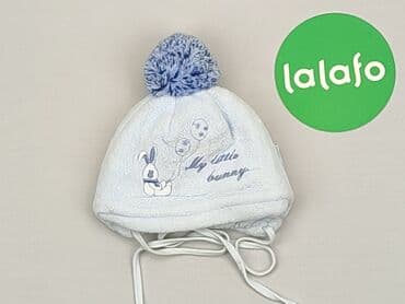 czapka dwa pompony: Czapka, 0-1 miesięcy, stan - Bardzo dobry — 2