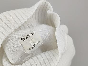 sweter z c: White, Golf damski, rozmiar L — 4