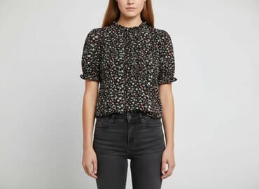 shein czarne bluzki: Shein, Bluzka damska, rozmiar M — 8