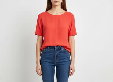 czerwone body intimissimi: Selected Femme, T-shirt damski, rozmiar M — 6