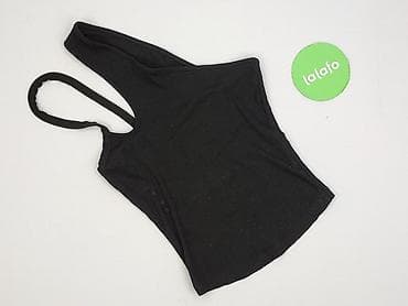 czarne bluzki basic: Top damski, rozmiar S — 2