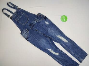 mom dżins: Denim, Ogrodniczki damskie, rozmiar L — 2