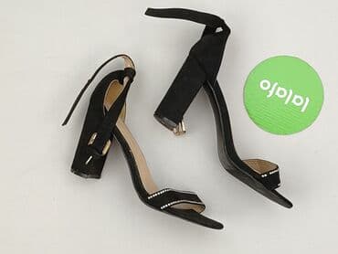 srebrne sandałki: Sandały damskie, 36 — 2