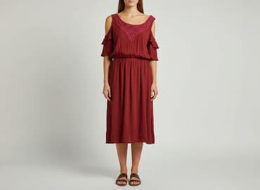 bordowa sukienki na wesele plus size: ONLY, Sukienka damska, rozmiar M — 7